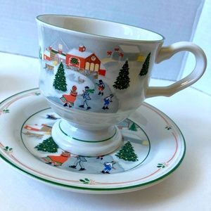 2 Sets Sango “Silent Night” Cups and Saucers Joan Luntz